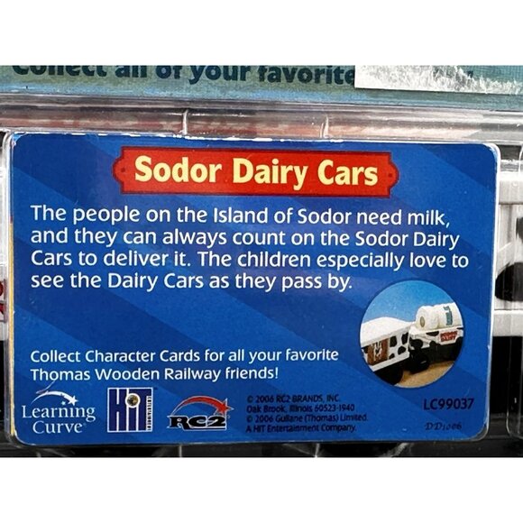 NWT Milk Barrel Cow Car Thomas Wooden Railway Train NOS Learning Curve 2006 - Picture 15 of 16